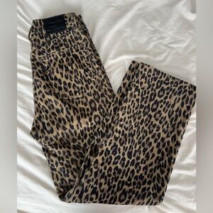 Levi’s cheetah print ribcage straight